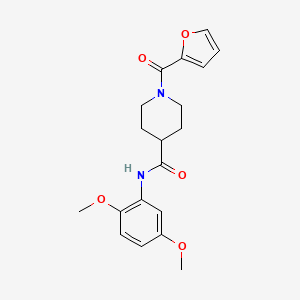 molecular formula C19H22N2O5 B5390064 N-(2,5-dimethoxyphenyl)-1-(furan-2-carbonyl)piperidine-4-carboxamide 