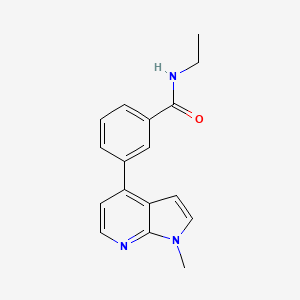 molecular formula C17H17N3O B5390087 N-ethyl-3-(1-methyl-1H-pyrrolo[2,3-b]pyridin-4-yl)benzamide 