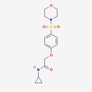 molecular formula C15H20N2O5S B5390250 N-cyclopropyl-2-[4-(4-morpholinylsulfonyl)phenoxy]acetamide 