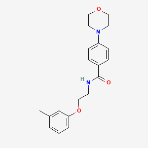 molecular formula C20H24N2O3 B5390261 N-[2-(3-methylphenoxy)ethyl]-4-(4-morpholinyl)benzamide 