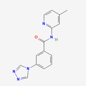 molecular formula C15H13N5O B5390298 N-(4-methyl-2-pyridinyl)-3-(4H-1,2,4-triazol-4-yl)benzamide 