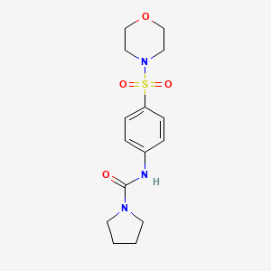 molecular formula C15H21N3O4S B5390353 N-[4-(Morpholine-4-sulfonyl)phenyl]pyrrolidine-1-carboxamide 