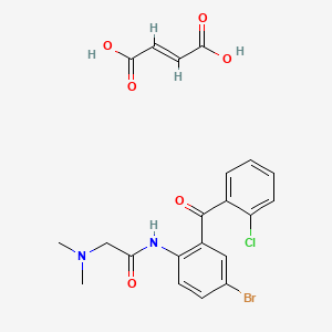 molecular formula C21H20BrClN2O6 B5390424 N~1~-[4-bromo-2-(2-chlorobenzoyl)phenyl]-N~2~,N~2~-dimethylglycinamide 2-butenedioate 
