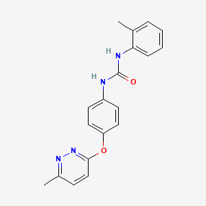 molecular formula C19H18N4O2 B5390486 N-(2-methylphenyl)-N'-{4-[(6-methyl-3-pyridazinyl)oxy]phenyl}urea 
