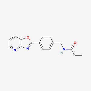 molecular formula C16H15N3O2 B5390543 N-(4-[1,3]oxazolo[4,5-b]pyridin-2-ylbenzyl)propanamide 