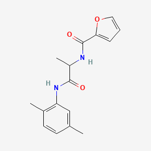 molecular formula C16H18N2O3 B5390549 N-[1-(2,5-dimethylanilino)-1-oxopropan-2-yl]furan-2-carboxamide 