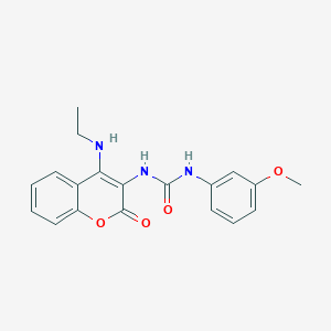 molecular formula C19H19N3O4 B5390565 N-[4-(ethylamino)-2-oxo-2H-chromen-3-yl]-N'-(3-methoxyphenyl)urea 