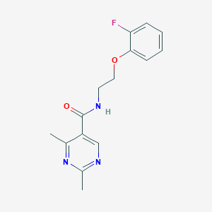 molecular formula C15H16FN3O2 B5390716 N-[2-(2-fluorophenoxy)ethyl]-2,4-dimethylpyrimidine-5-carboxamide 