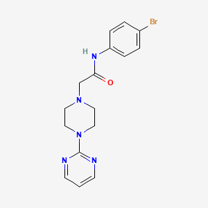 molecular formula C16H18BrN5O B5390717 N-(4-bromophenyl)-2-[4-(pyrimidin-2-yl)piperazin-1-yl]acetamide 