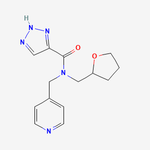 molecular formula C14H17N5O2 B5390766 N-(oxolan-2-ylmethyl)-N-(pyridin-4-ylmethyl)-2H-triazole-4-carboxamide 