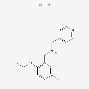 molecular formula C15H18Cl2N2O B5390786 N-[(5-chloro-2-ethoxyphenyl)methyl]-1-pyridin-4-ylmethanamine;hydrochloride 