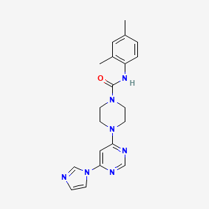 molecular formula C20H23N7O B5390795 N-(2,4-dimethylphenyl)-4-[6-(1H-imidazol-1-yl)-4-pyrimidinyl]-1-piperazinecarboxamide 