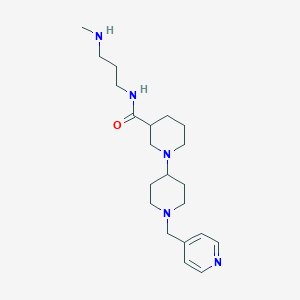 molecular formula C21H35N5O B5390844 N-[3-(methylamino)propyl]-1'-(pyridin-4-ylmethyl)-1,4'-bipiperidine-3-carboxamide 