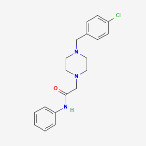 molecular formula C19H22ClN3O B5390954 2-[4-(4-chlorobenzyl)piperazin-1-yl]-N-phenylacetamide 
