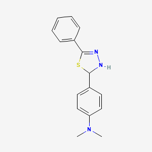 molecular formula C16H17N3S B5391041 N,N-dimethyl-4-(5-phenyl-2,3-dihydro-1,3,4-thiadiazol-2-yl)aniline 