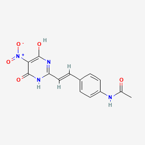 molecular formula C14H12N4O5 B5391106 N-{4-[2-(4-hydroxy-5-nitro-6-oxo-1,6-dihydro-2-pyrimidinyl)vinyl]phenyl}acetamide 