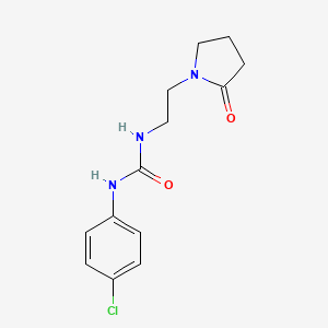 molecular formula C13H16ClN3O2 B5391117 N-(4-chlorophenyl)-N'-[2-(2-oxo-1-pyrrolidinyl)ethyl]urea 
