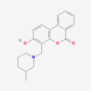 molecular formula C20H21NO3 B5391156 3-hydroxy-4-[(3-methylpiperidino)methyl]-6H-benzo[c]chromen-6-one 