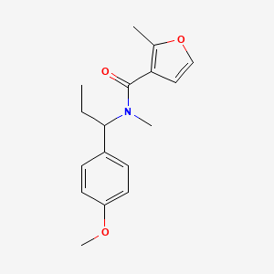 molecular formula C17H21NO3 B5391207 N-[1-(4-methoxyphenyl)propyl]-N,2-dimethyl-3-furamide 