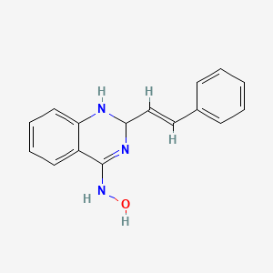 molecular formula C16H15N3O B5391240 N-[2-[(E)-2-phenylethenyl]-1,2-dihydroquinazolin-4-yl]hydroxylamine 