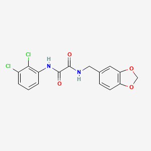 molecular formula C16H12Cl2N2O4 B5391281 N-(1,3-benzodioxol-5-ylmethyl)-N'-(2,3-dichlorophenyl)ethanediamide 