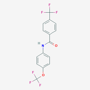 molecular formula C15H9F6NO2 B5391377 N-[4-(trifluoromethoxy)phenyl]-4-(trifluoromethyl)benzamide 