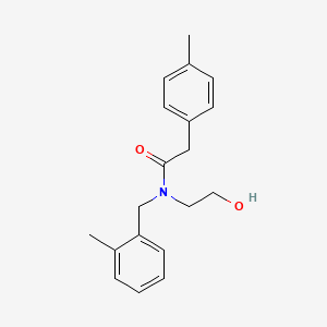 molecular formula C19H23NO2 B5391533 N-(2-hydroxyethyl)-N-(2-methylbenzyl)-2-(4-methylphenyl)acetamide 
