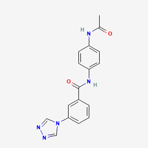 molecular formula C17H15N5O2 B5391570 N-(4-acetamidophenyl)-3-(1,2,4-triazol-4-yl)benzamide 