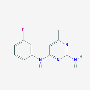 molecular formula C11H11FN4 B5391616 N~4~-(3-fluorophenyl)-6-methyl-2,4-pyrimidinediamine 
