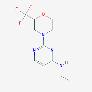 molecular formula C11H15F3N4O B5391637 N-ethyl-2-[2-(trifluoromethyl)morpholin-4-yl]pyrimidin-4-amine 