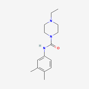 molecular formula C15H23N3O B5391648 N-(3,4-dimethylphenyl)-4-ethylpiperazine-1-carboxamide 