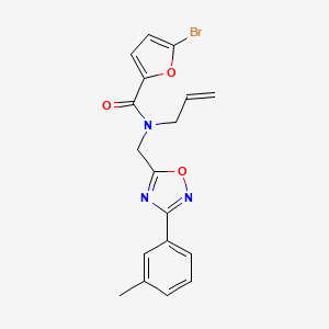 molecular formula C18H16BrN3O3 B5391719 N-allyl-5-bromo-N-{[3-(3-methylphenyl)-1,2,4-oxadiazol-5-yl]methyl}-2-furamide 