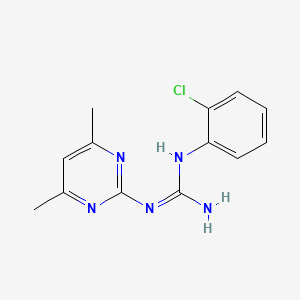 molecular formula C13H14ClN5 B5391731 N-(2-CHLOROPHENYL)-N'-(4,6-DIMETHYLPYRIMIDIN-2-YL)GUANIDINE 