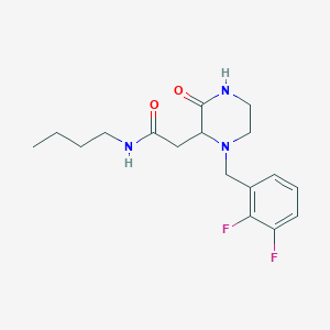 molecular formula C17H23F2N3O2 B5391850 N-butyl-2-[1-(2,3-difluorobenzyl)-3-oxo-2-piperazinyl]acetamide 