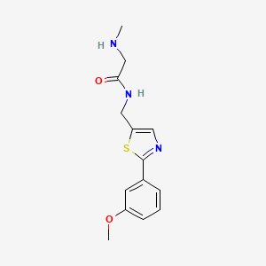 molecular formula C14H17N3O2S B5391888 N~1~-{[2-(3-methoxyphenyl)-1,3-thiazol-5-yl]methyl}-N~2~-methylglycinamide 