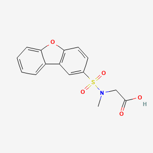 molecular formula C15H13NO5S B5391929 N-(dibenzo[b,d]furan-2-ylsulfonyl)-N-methylglycine 