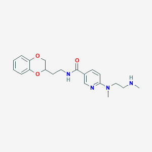 molecular formula C20H26N4O3 B5391942 N-[2-(2,3-dihydro-1,4-benzodioxin-2-yl)ethyl]-6-{methyl[2-(methylamino)ethyl]amino}nicotinamide 