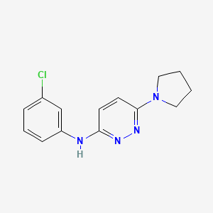 molecular formula C14H15ClN4 B5392062 N-(3-chlorophenyl)-6-pyrrolidin-1-ylpyridazin-3-amine 