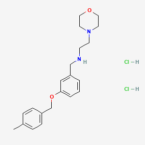 molecular formula C21H30Cl2N2O2 B5392142 N-[[3-[(4-methylphenyl)methoxy]phenyl]methyl]-2-morpholin-4-ylethanamine;dihydrochloride 