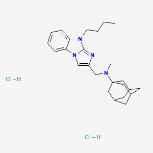 molecular formula C25H36Cl2N4 B5392176 N-[(4-butylimidazo[1,2-a]benzimidazol-2-yl)methyl]-N-methyladamantan-1-amine;dihydrochloride 