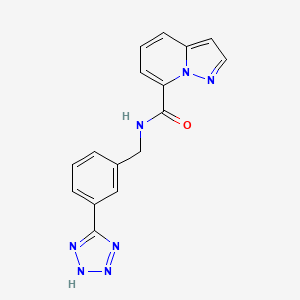 molecular formula C16H13N7O B5392257 N-[3-(1H-tetrazol-5-yl)benzyl]pyrazolo[1,5-a]pyridine-7-carboxamide 