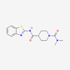 molecular formula C16H20N4O2S B5392418 N4-(1,3-BENZOTHIAZOL-2-YL)-N1,N1-DIMETHYLPIPERIDINE-1,4-DICARBOXAMIDE 