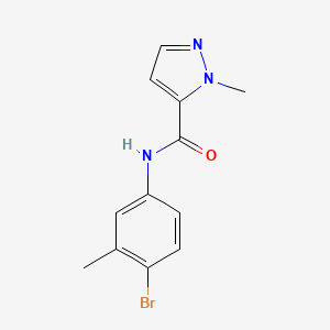 molecular formula C12H12BrN3O B5392469 N-(4-bromo-3-methylphenyl)-1-methyl-1H-pyrazole-5-carboxamide 