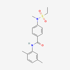 molecular formula C18H22N2O3S B5392476 N-(2,5-dimethylphenyl)-4-[(ethylsulfonyl)(methyl)amino]benzamide 