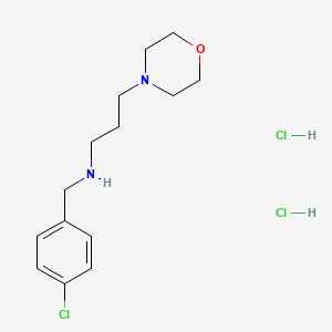 molecular formula C14H23Cl3N2O B5392486 N-[(4-chlorophenyl)methyl]-3-morpholin-4-ylpropan-1-amine;dihydrochloride 