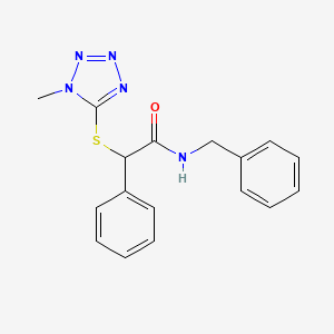 molecular formula C17H17N5OS B5392547 N-benzyl-2-[(1-methyl-1H-tetrazol-5-yl)sulfanyl]-2-phenylacetamide 