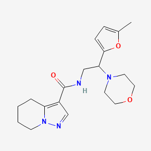 molecular formula C19H26N4O3 B5392565 N-[2-(5-methyl-2-furyl)-2-morpholin-4-ylethyl]-4,5,6,7-tetrahydropyrazolo[1,5-a]pyridine-3-carboxamide 