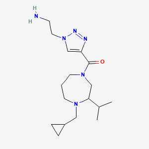 molecular formula C17H30N6O B5392599 [2-(4-{[4-(cyclopropylmethyl)-3-isopropyl-1,4-diazepan-1-yl]carbonyl}-1H-1,2,3-triazol-1-yl)ethyl]amine dihydrochloride 