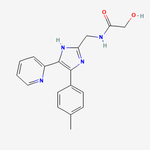 molecular formula C18H18N4O2 B5392619 2-hydroxy-N-{[4-(4-methylphenyl)-5-pyridin-2-yl-1H-imidazol-2-yl]methyl}acetamide 