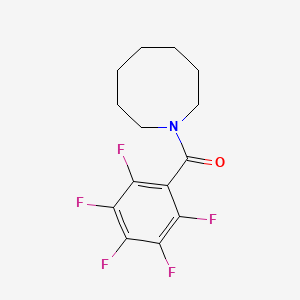 molecular formula C14H14F5NO B5392625 1-AZOCANYL(2,3,4,5,6-PENTAFLUOROPHENYL)METHANONE 